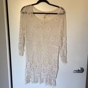 Ivory swim cover up